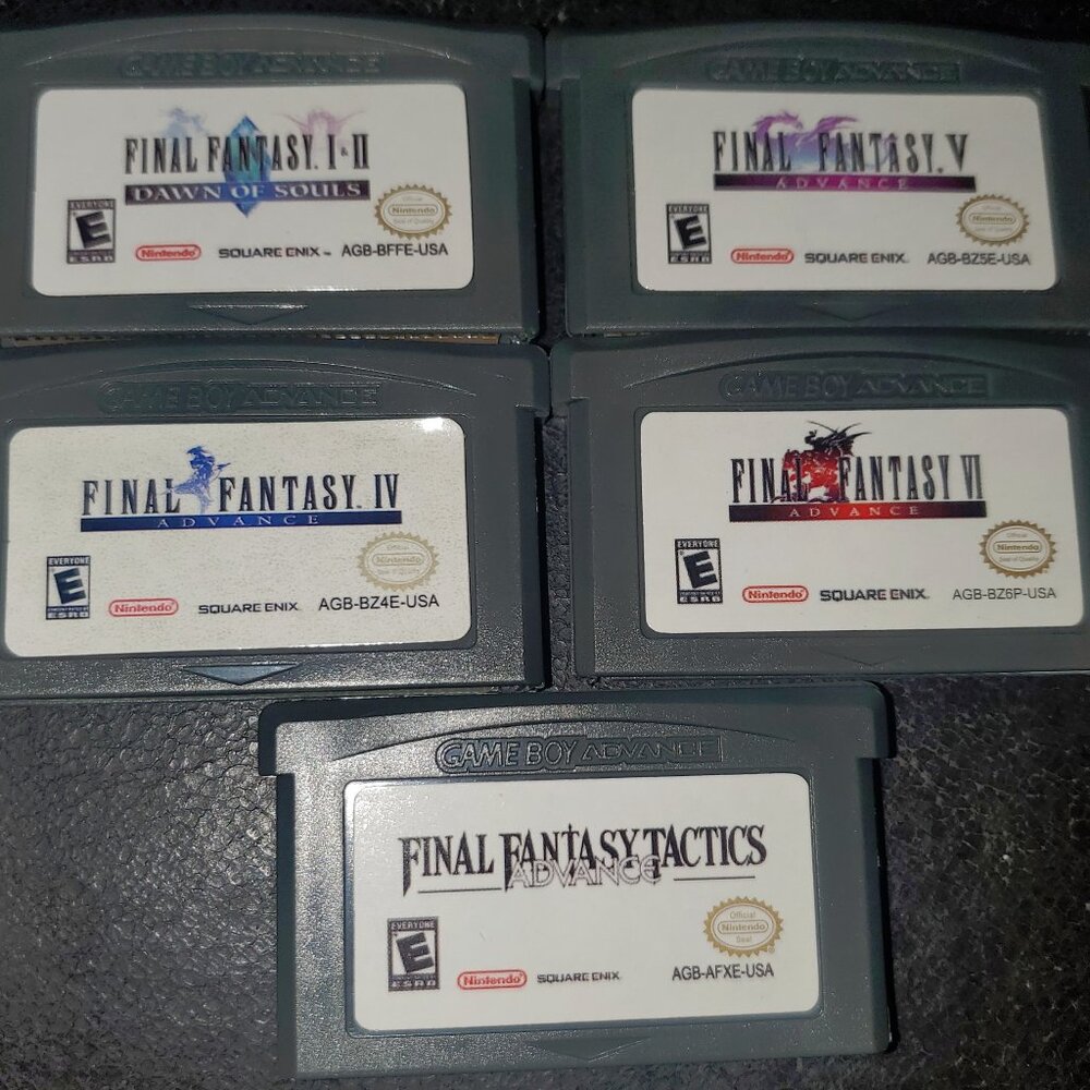 Final Fantasy 1 & 2 Dawn of Souls, IV, V, VI, Tactics Advance GBA Video Game